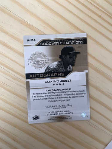 2023 Upper Deck Goodwin Champions Autographs #AMT Maximo Acosta - Picture 2 of 2