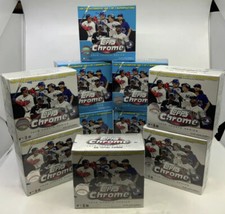 LOT of (10) 2020 Topps Chrome Update Baseball Mega Boxes 5 Blue 5 White Sealed