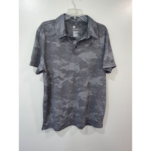 All In Motion Mens Polo Shirt Camo Jacquard Size Large NWT