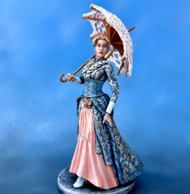 gothic girl with umbrella. painted Toy Soldiers 80мм Resin