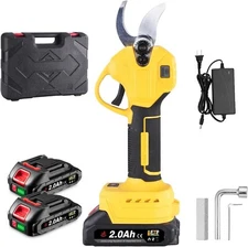 Electric Pruning Shears with 2PCS 2000mAh Batteries, Portable Cordless Pruning