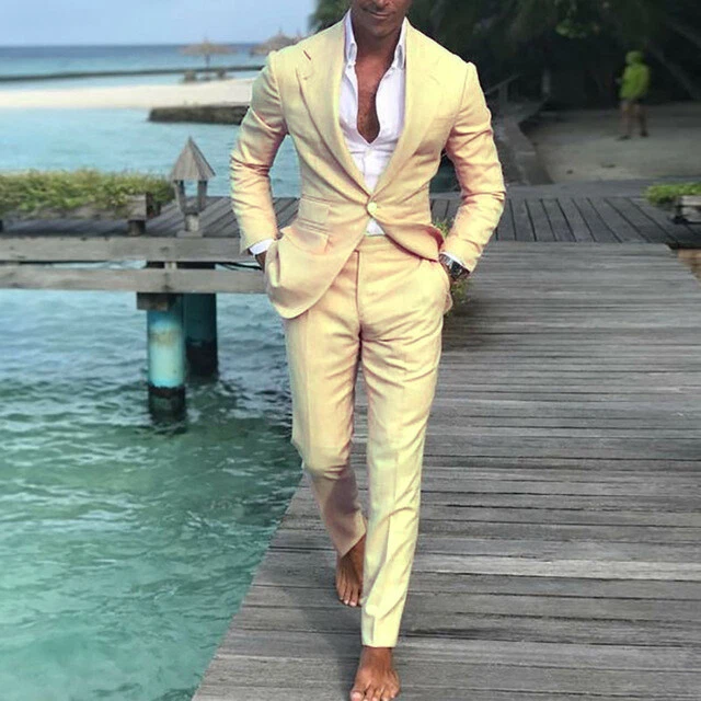Mens 2 Piece Suit Smart Casual Classic Business Tailored Fit Office Formal Prom Mens 2 Piece Suit Smart Casual Classic Business Tailored Fit Office Formal Prom
