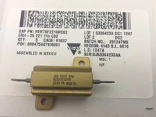 RER70F2210RC02 – Vishay, 221 OHMS 20 WATTS 1%, Wirewound Resistor, Chassis Mount