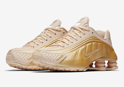nike shox r4 gold