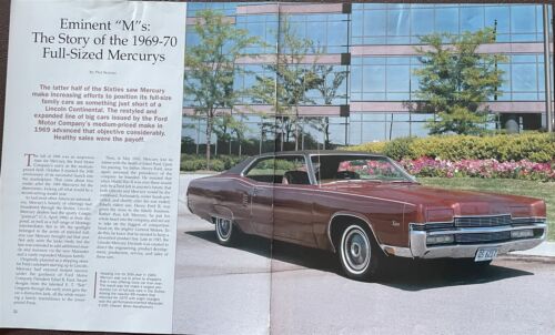 1969-1970 MERCURY MARQUIS MONTEREY 12 pg Color Article MARAUDER