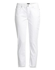 Eileen Fisher White Garment Organic Cotton Stretch Slim Ankle Jeans 24W NWT 198