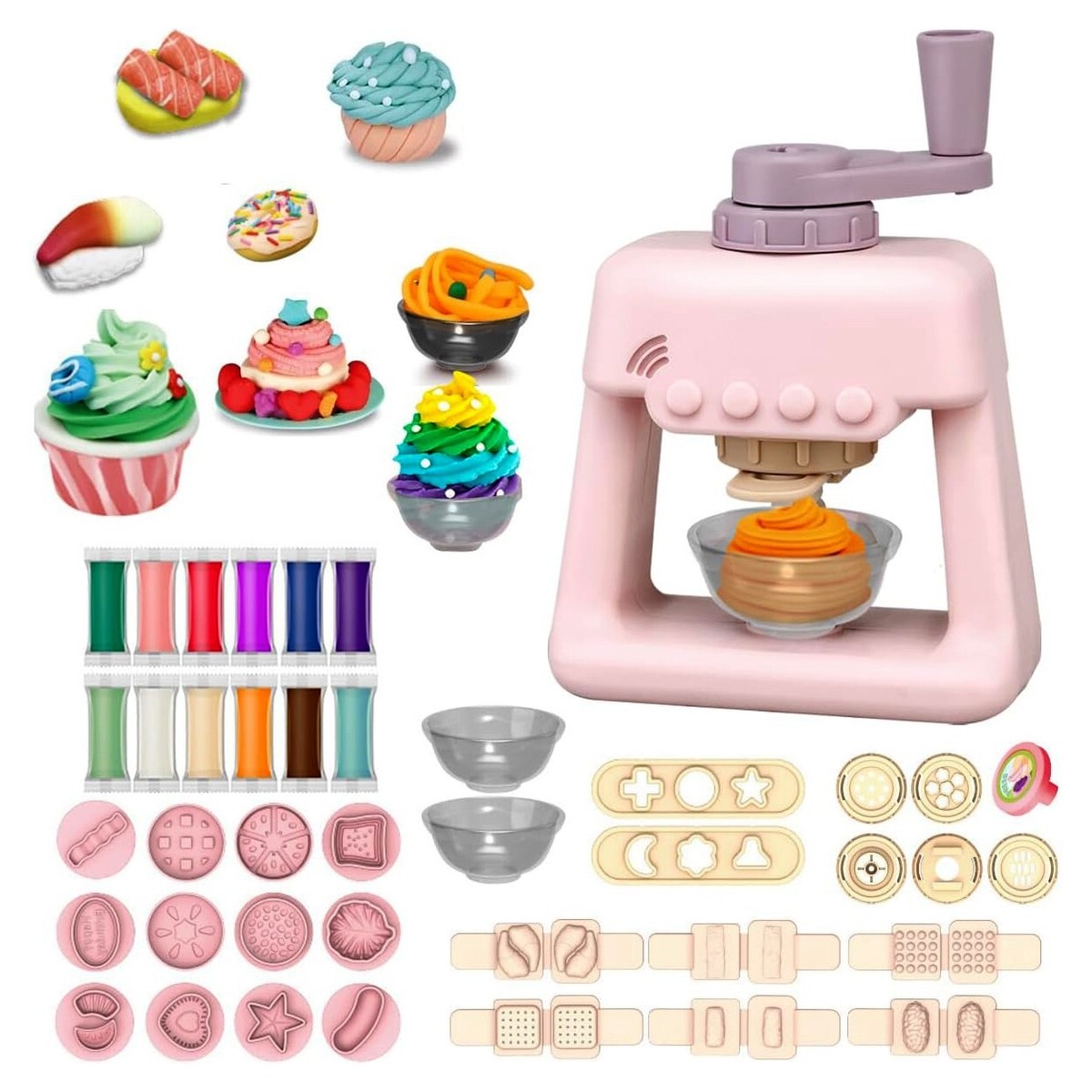 Kids 40 Pcs DIY Ice Cream Dough Play Set Creative Clay Art Craft