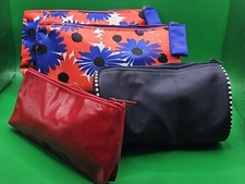 Make Up Bags NEW Est e Estee Lauder Cosmetic Bags Set Of 4 Red Blue White Unused
