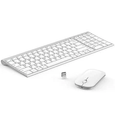 Rechargeable Wireless Keyboard Mouse Ultra Thin Low Profile Wireless Keyboard...