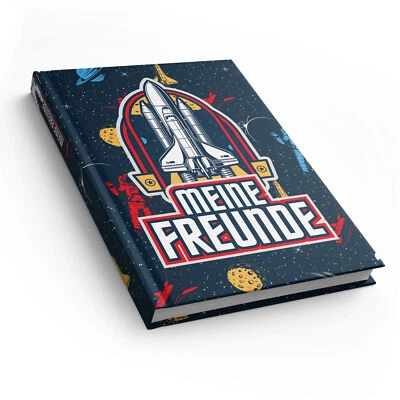 itenga Freundebuch Weltraum DIN A5 88 Seiten zum Ausfüllen Schule Schüler Junge