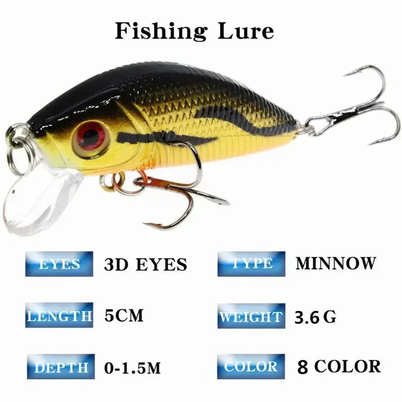 ANFS LURES 8pcs Crank Bait Fishing Lure Set Free Shipping | eBay