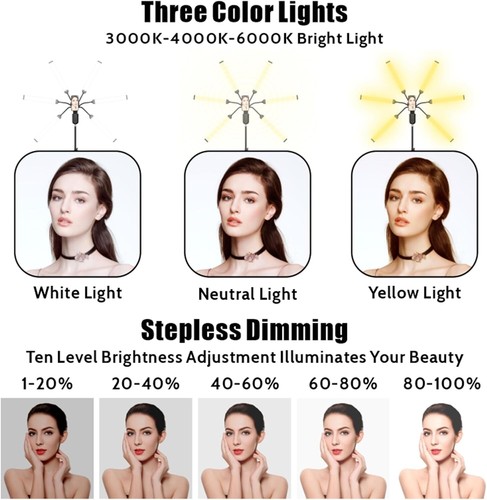 Andoer Flexible 6-Arms LED Video Light 60W Photography Fill Light 3000K/4000K/60 - Picture 7 of 9