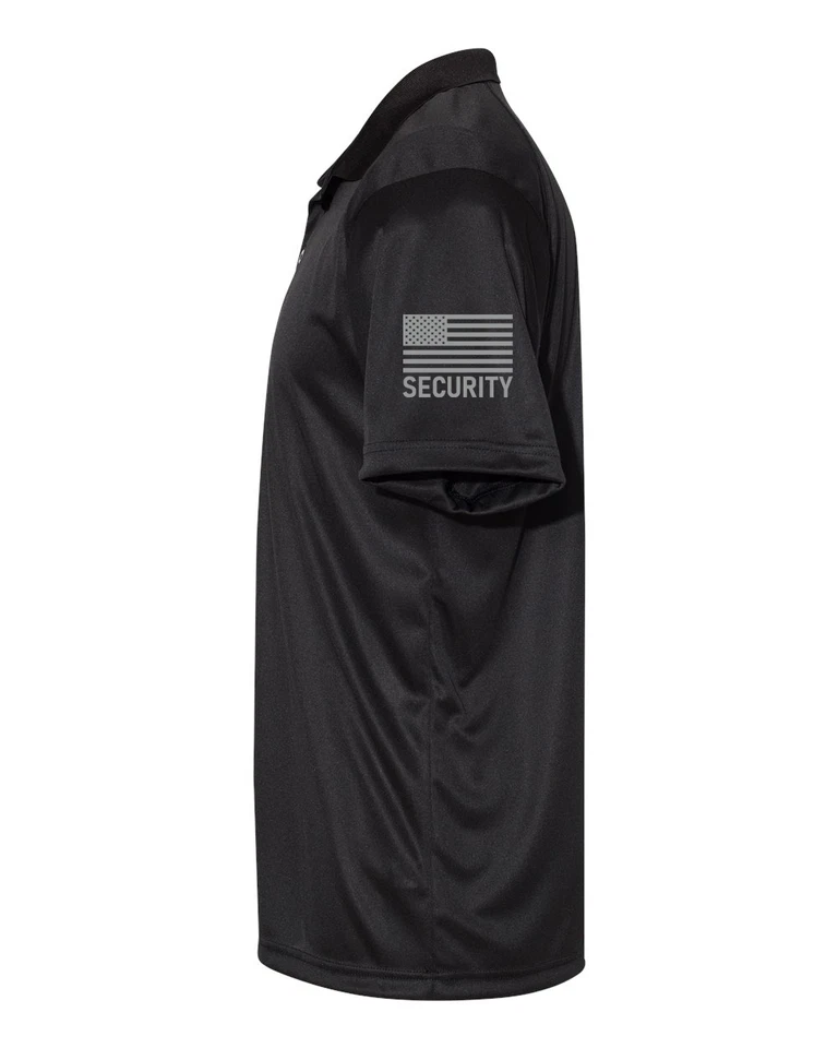 SECURITY Performance Polo Printed Sleeves+BACK / Wicking Fabric / Hanes Cool DRI - Image 3 of 4
