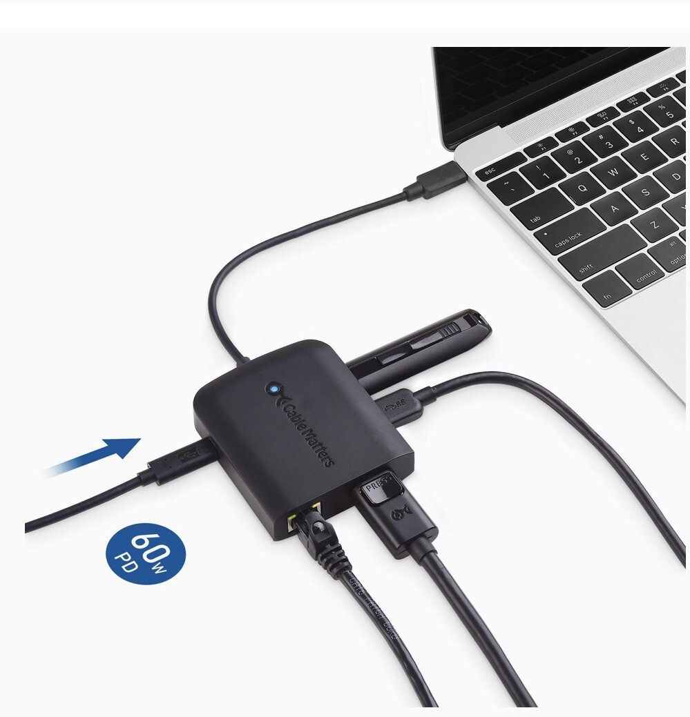 Cable Matters USB C Multiport Adapter with DisplayPort 8K PD