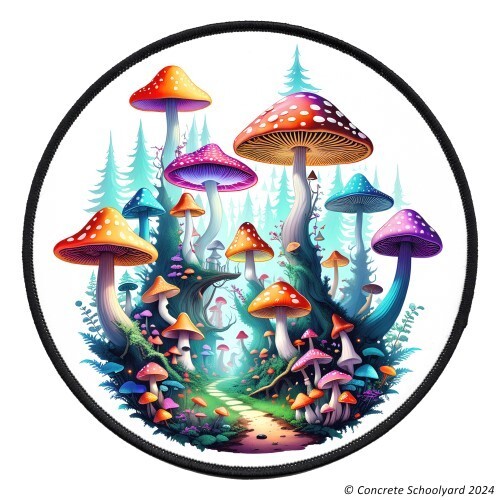 Magic Mushroom Trippy Patch Up to 25cm Iron On Mushroom Patch Iron On ...