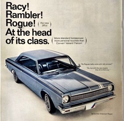 Rambler American Rogue Vintage 1966 Car Magazine Ad Print American Motors Auto