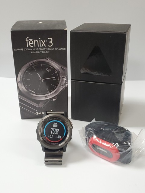 GARMIN FENIX 3 SAPPHIRE MULTI-SPORT GPS WATCH HRM-RUN BUNDLE 010-01338-26 NEW GARMIN FENIX 3 SAPPHIRE MULTI-SPORT GPS WATCH HRM-RUN BUNDLE 010-01338-26 NEW