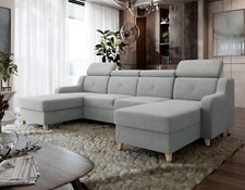 Ecksofa Marbella U mit Schlaffunktion Eckcouch Polsterecke Sofa Schlafsofa Ecke