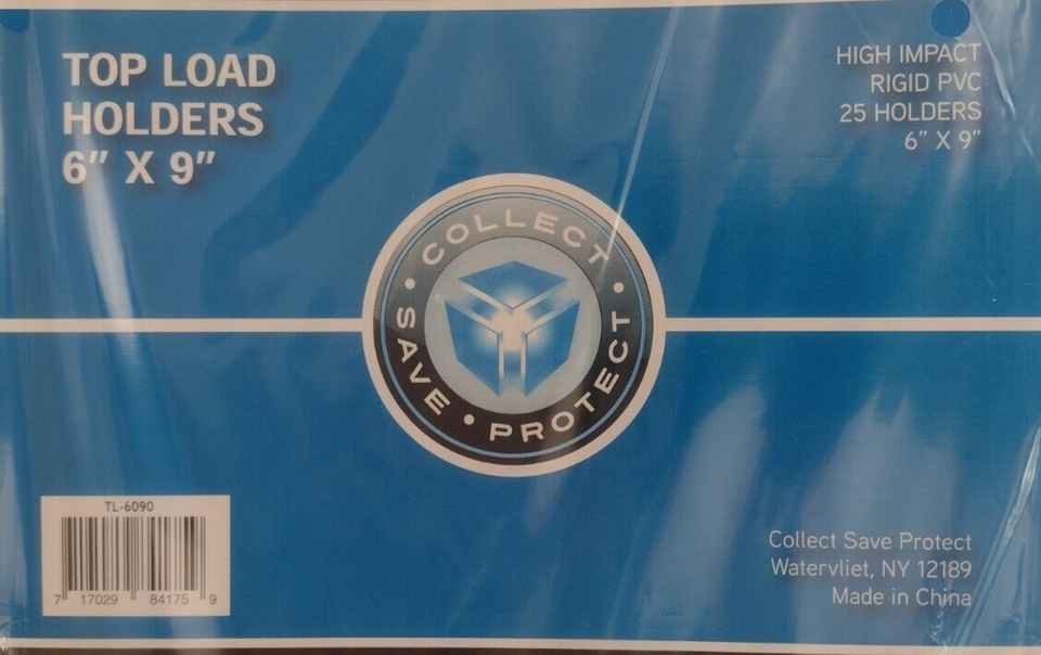 (25) CSP 6x9 Rigid Top Load Protectors New NIP High Impact ID: 6