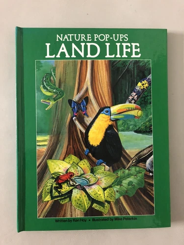 LAND LIFE NATURE POP-UPS Ken Hoy 3D Book Hardcover🦒🦓🐅Captivating Illustration
