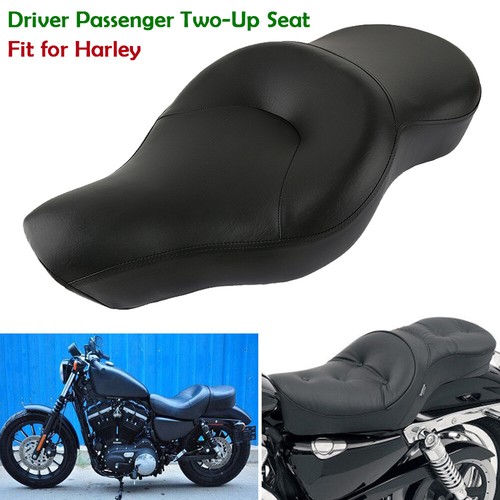 Fahrer & Sozius 2up Sattel Sitzbank für Harley Sportster 883 Custom