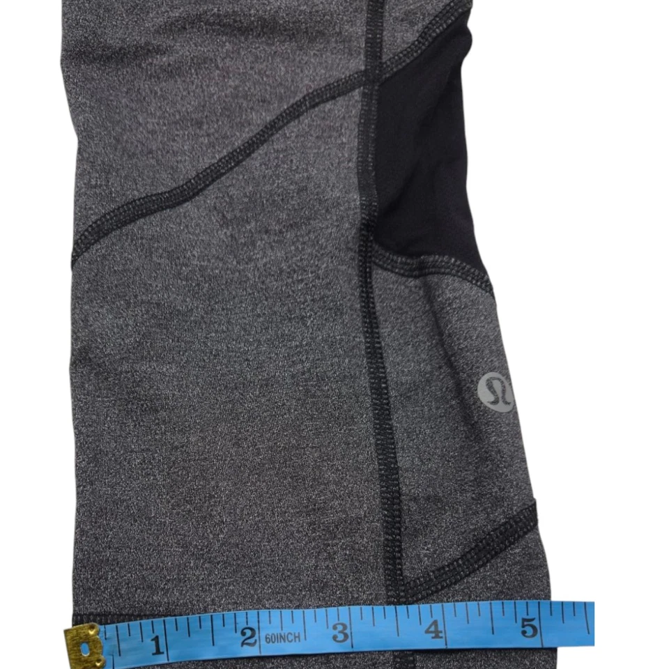 Lululemon Pant Women 8 Gray Pace Rival Running Crop 22’’ Lux Athleisure LW6ACIS  - Image 3 of 4