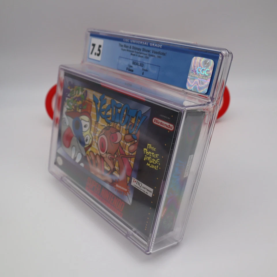 SNES Super Nintendo REN & STIMPY SHOW: VEEDIOTS! CGC GRADED 7.5 A! NEW & Sealed! - Image 4 of 4