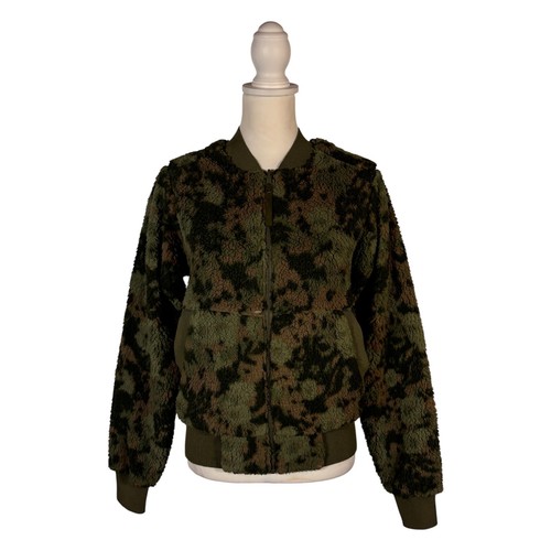 Prana Polar Escape Bomber Jacket S Camo Fleece Gorpcore Athleisure Casual