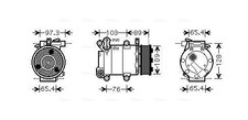 AVA QUALITY COOLING FDAK391 Kompressor, Klimaanlage für FORD,VOLVO