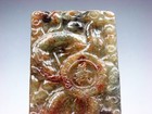 Old Nephrite Jade Stone Carved Pendant Furious Curly Dragon #07292408 — photo 2