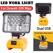 Portable Flood Light Flashlight Cordless Led Work Light For Dewalt 20V Battery