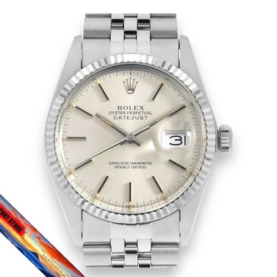 Rolex Datejust 16014 Silber Herrenuhr Authentic Classic 80s