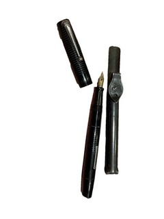 Antique Mabie Todd Blackbird Pen 1930's Bb2 60 with Swan Metal Pocket Case. VGC