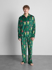 Conjunto de pijamas de terciopelo polar de terciopelo para hombre The Grinch