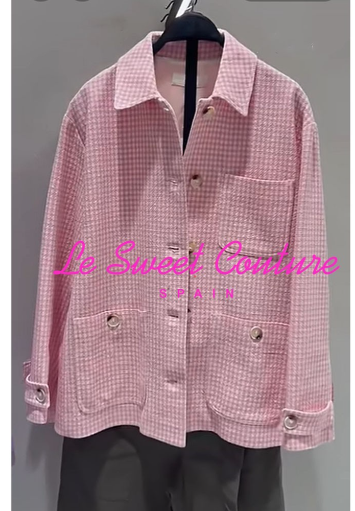 ZARA WOMAN SS26 GINGHAM CHECK JACKET PINK WHITE ALL SIZES 2516/109