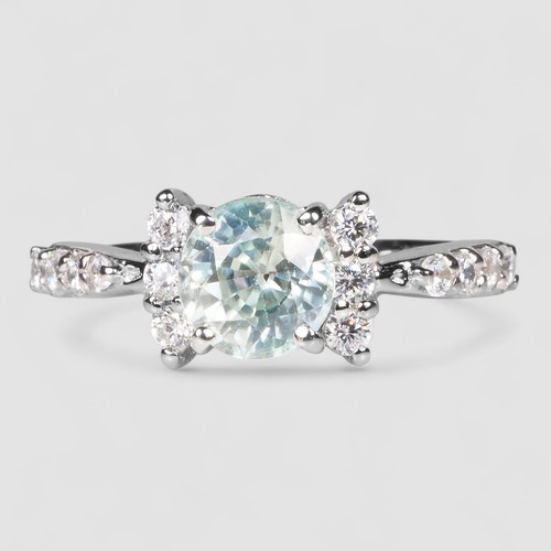 Light Blue Aquamarine 1.80Ct 925 Sterling Silver Handmade Fine Jewelry Rings - Picture 2 of 9