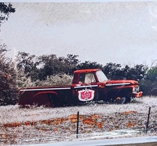 Retro Ford F-100 Lone Star Beer Signed Thomas Nutty Wall Photo Art Print NIP VTG