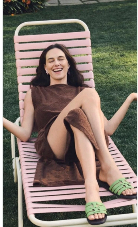 Tory Burch Terry Jacquard Maxi Dress XS Anise Brown NWT $458 Cover-Up Beach - Image 2 of 4