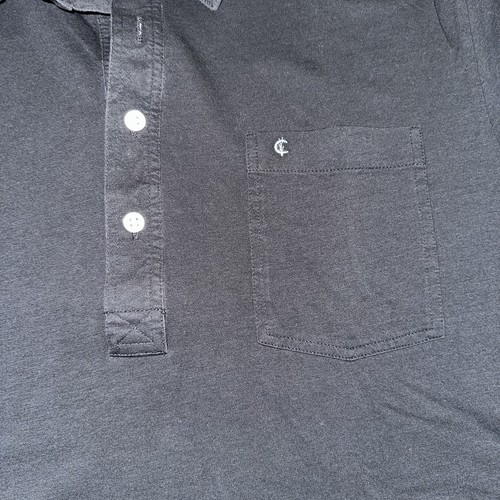 Criquet Short Sleeve Pocket Polo Shirt Mens XXL Black Pima Cotton - Picture 4 of 13