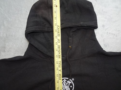 Smith & Wesson Logo Pullover Hoodie Black Size L Made in Pakistan Firearms - Picture 10 of 17
