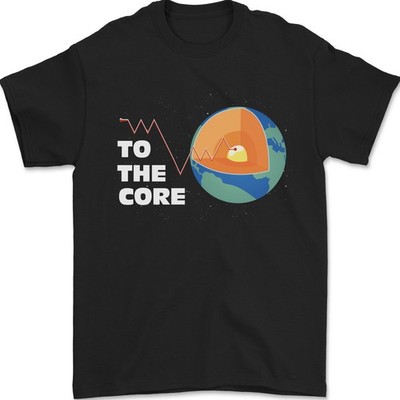 To The Core Klimawandel ECG Herzschlag Herren T-Shirt 100% Baumwolle