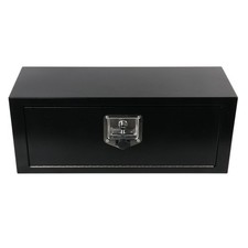 Caja de herramientas de acero negro 27,75"x10"x10,5" camioneta pickup remolque plataforma de almacenamiento con bloqueo
