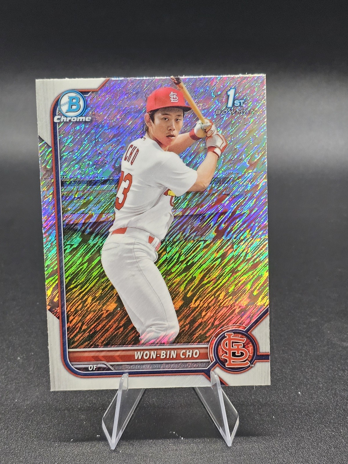 2022 Bowman Chrome Won-Bin Cho Shimmer Refractor 1st Rookie RC #BCP-154