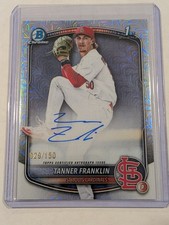 2025 Bowman Chrome Refractor /150 Auto Tanner Franklin Cardinals 1st Bowman