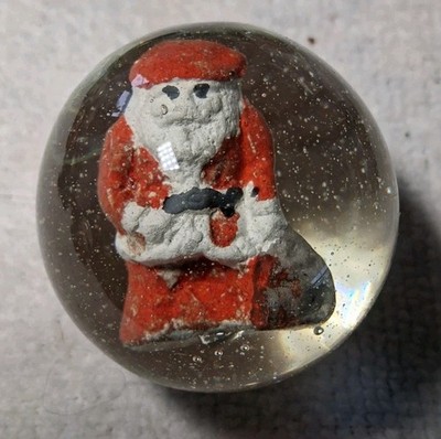 1.65'' - RARE COLORED  SANTA CLAUS Sulfide By Andy Davis - F/S