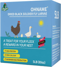 5LB Dried Black Soldier Fly Larvae for Chickens - 85X More Calcium than Mealworm