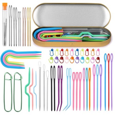 UzecPk 59PCS Yarn Needles Set, Darning Kit, Big Eye multiple color 