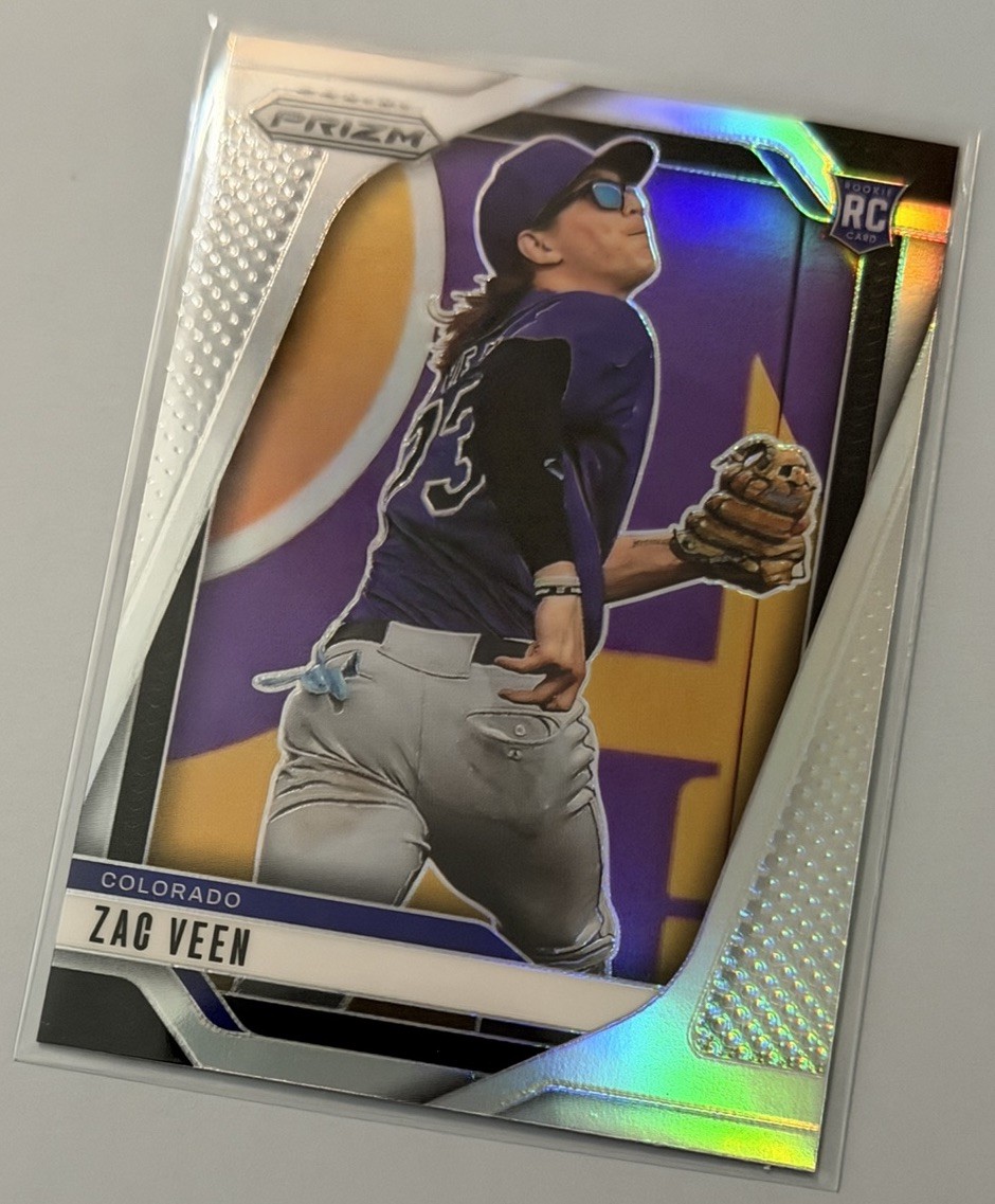 2025 Panini Prizm #228 Zac Veen Silver Prizms Colorado Rockies Baseball RC