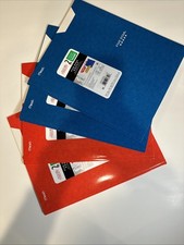 Lot of 4 Mead Five Star 2 Pocket  Prong Blue  Red Folders