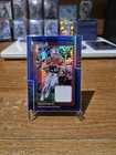 2025 Panini Donruss Optic Drake Maye Threads Blue Hyper Mem